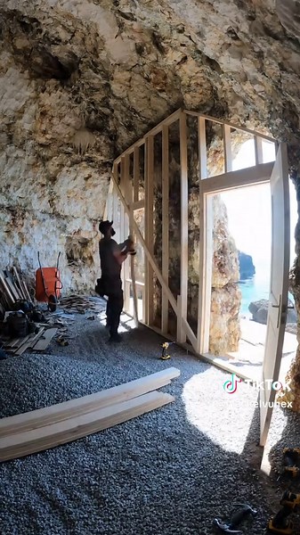 Build a Cozy Off-Grid House on an Old Sea Cave