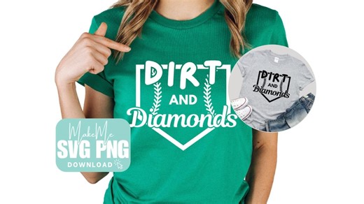 Dirt and Diamonds Softball SVG et PNG (téléchargement numérique) | Base-ball png - Etsy France