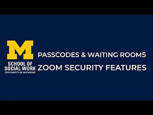 Passcodes and Waiting Rooms | Zoom