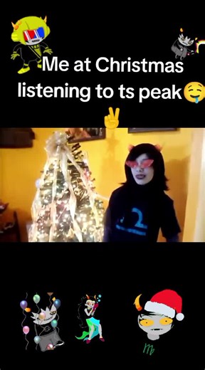 Me at Christmas with Homestuck Trolls