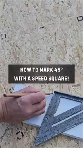POS Carpenter Guy on Instagram: "How to mark 45° with a speed square! #shorts"
