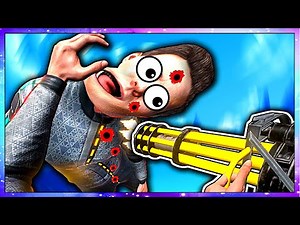 Shot His NO NO SQUARE With A MINIGUN In Boneworks Sandbox Mods!