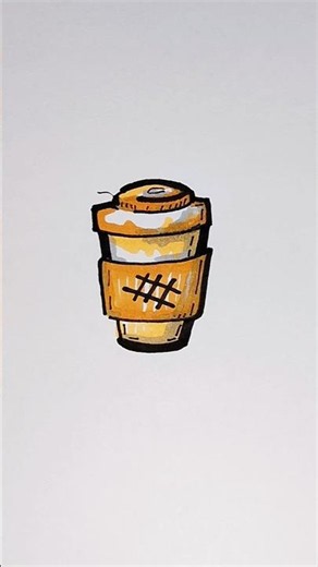 How To Draw a Coffee Cup ☕#drawingideas #drawing #cute