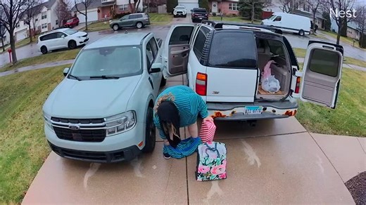 Security Camera Captures Wardrobe Malfunction, Plainfield, Illinois, USA - 25 Dec 2023