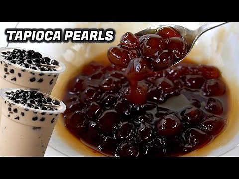 How to make TAPIOCA PEARLS/BOBA PEARLS from Scratch using Cassava Starch & DIY Milk Tea