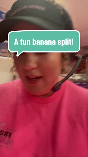 A fun banana split! #fyp #smallbusiness #businessowner #dayinmylife #frozencustard