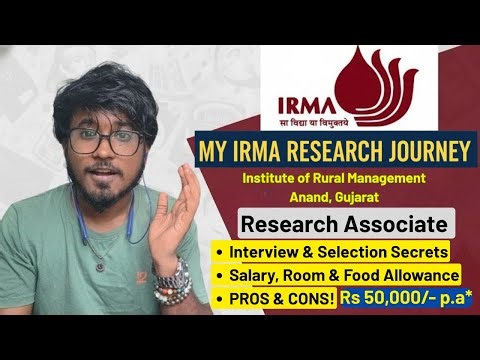 IRMA Research Associate Full Experience | My Interview, How to Select | ₹50k+ Salary | HRA + TA