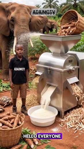 RAW CASSAVA ➜ PERFECT GARRI! UNBELIEVABLE MACHINE!#fyp #foryoupage❤️❤️ #treanding #vira #ai