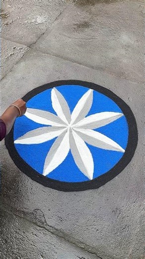 Rangoli Vlog Day-9 #muggulu #shorts #margazhikolam #simpledesign #rangoli #3drangoli #colourkolam