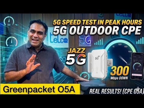 Jazz 5G Speedtest Results in Peak hours with 5G Router Greenpacket O5A 
