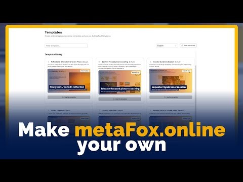 How to use your own slides as session templates for online coaching with metaFox.online
