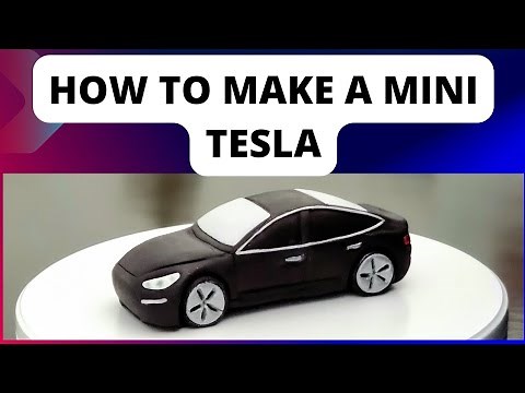 How to make a fondant Car/ Mini Tesla fondant tutorial