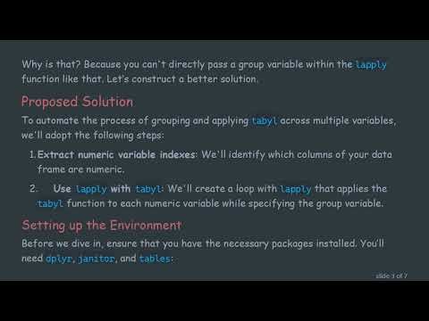 Mastering lapply with Group By Logic: A Comprehensive Guide to Using tabyl in R
