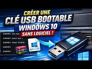 Créer une clé USB bootable Windows 10 SANS logiciel 😱 (CMD uniquement !)
