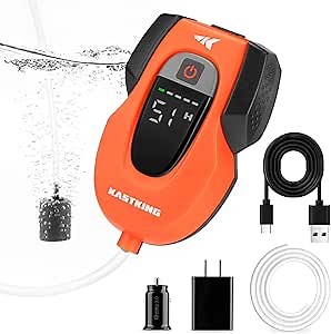 KastKing Li3 Aerator Pump - Rechargeable Battery, Real-Time Display, Multiple Airflow Settings, Aerator for Fish and Bait Buckets