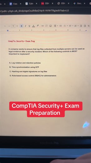 CompTIA Security Exam Preparation #cybersecurity #fyp #foryou