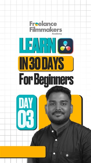 Freelance Filmmakers Academy on Instagram: "ഡാവിഞ്ചിയിലെ വർക്ക്സ്പേസുകൾ എങ്ങനെ Utilise ചെയ്യാം ? 🤔 🎬In Day 03 of our 30 Days of DaVinci Resolve series, we show you how to customize and utilize your workspace for maximum efficiency. Whether you are a beginner or a pro, learning how to expand windows, hide the folder tree, and manage metadata panels is key to a professional post-production setup. Stop wasting time scrolling and start editing with a clean UI. #DaVinciResolve #VideoEditing #Freela