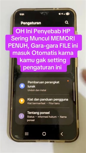 OH Ini Penyebab HP Sering Muncul MEMORI PENUH, Gara-gara FILE ini masuk Otomatis karna kamu gak setting pengaturan ini #memorihpcepatpenuh #trikandroid #tipsandtricks #tipsandtricks #fyp | Ponsel Pintar info