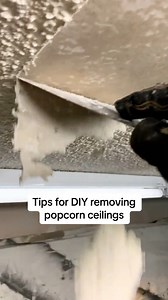 Here are all my #DIY tips for popcorn ceiling removal! 1- Safety first! Popcorn ceilings on homes older than 1980 are likely to contain asbestos. It is always worth testing. Even if your home is newer than 1980, (like ours was) you should always wear a resperator and eyewear. I was dumb and didnt because this was years ago and it tested negative for asbestos and i didn’t realize there are still harmful particulates in it! So do as I say, not as I do! 2) Popcorn ceiling removal is very messy! Cov