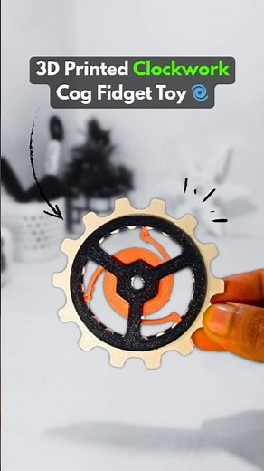 3D Printed Clockwork Cog Fidget Toy #3dprinting