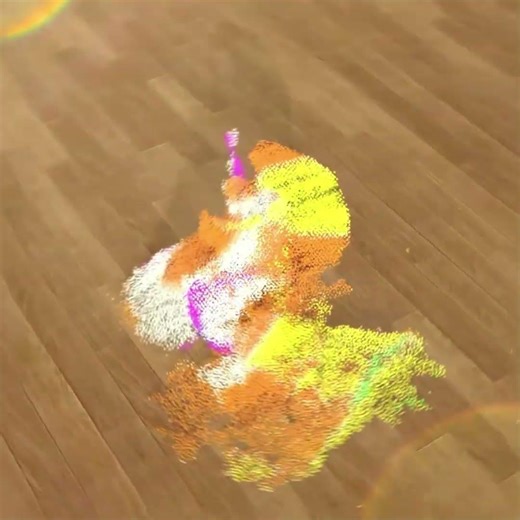 Another Houdini Vellum Grains: 57.580k particles simulation with Suzanne Monkey! #3D #vfx #cgi