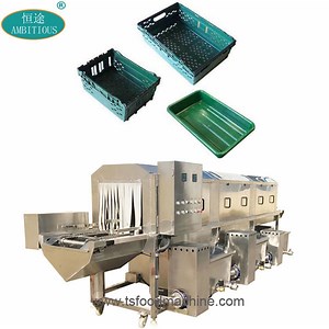 [Hot Item] Tray Clean Machinery Plastic Basket Washing and Drying Machine