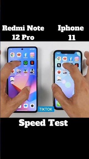 "Redmi Note 12 Pro vs iPhone 11 ⚡ Speed Test Battle! Who Wins?"#shorts