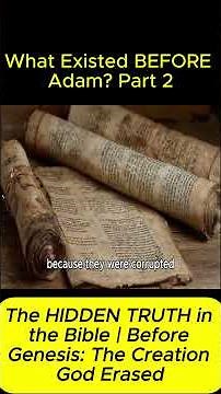 Before Genesis The Lost Creation God Erased from History