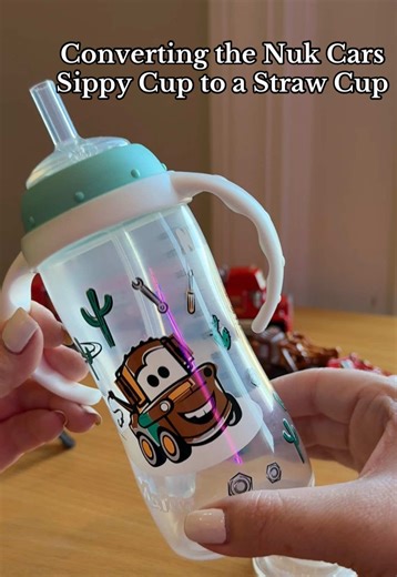 Converting NUK Cars Sippy Cup to a Straw Cup