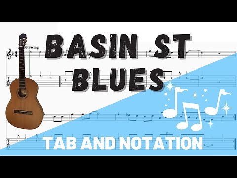Basin Street Blues for Guitar. Notation and TAB