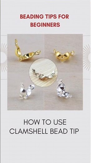 How to use clamshell bead tips/ clamshell calotte with elastic wire | tutorial video #braceletmaking
