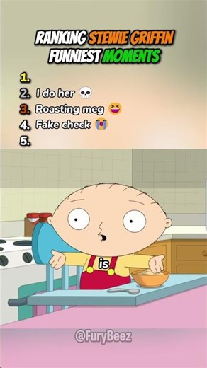 Ranking Stewie Griffin Funniest Moments