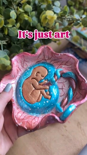 Clay placenta baby has been sold, but I still have the darker one 💕 #placenta #placentaart | Womb To World Art