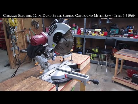 [12] Harbor Freight - Chicago Electric 12 in. Dual-Bevel Sliding Compound Miter Saw - Item # 61969