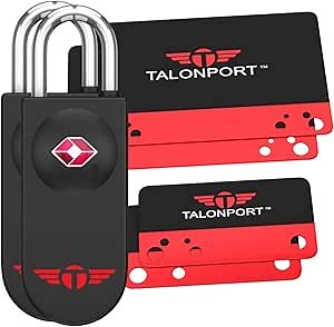 TSA Locks for Luggage – Keyless Luggage Locks TSA Approved, No Combination Needed, Lifetime Card Keys, Durable Metal Suitcase Lock for Travel Essentials & Checked Bags (Black, Two Pack)