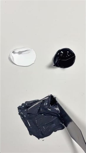 White + Black = Dark Gray | Smooth Minimal Blend #colormixing #asmr #satisfying #viral #colors