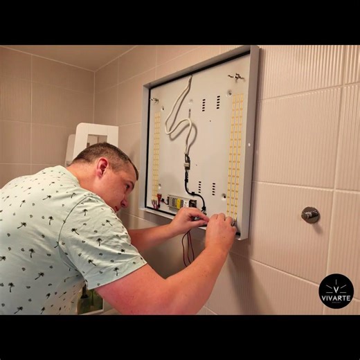 Vannitoa peegli LED valgustus: Luminofoori asendamine täppideta FCOB ribaga