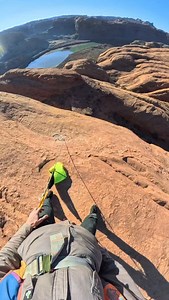 Opened up a new canyon flight in our little Shel Silverstein–themed corner of the desert. This one’s called Don’t Bump the Glump! 38m start, but I ledged out on the recovery arch, shuffled my feet and did a Texas two-step into the flight—nothing dramatic, just that quiet moment where you smile, say “welp,” and go. Tight flight, steep terrain, and plenty of room for a laugh on the way down. Don’t Bump the Glump! was Shel Silverstein’s wonderfully weird book about navigating strange paths without 