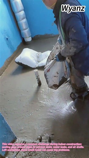 Fixing Pipe Gaps with Foam Concrete! 🌾🦀