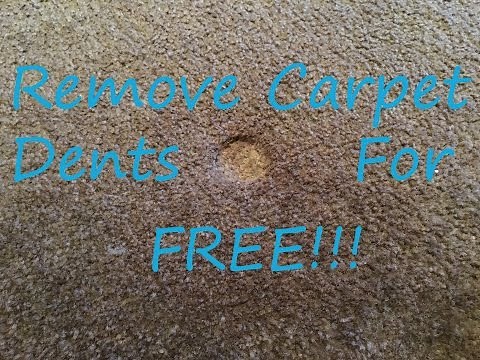 Carpet Dents and Divots - How to Easily Remove Them For FREE!