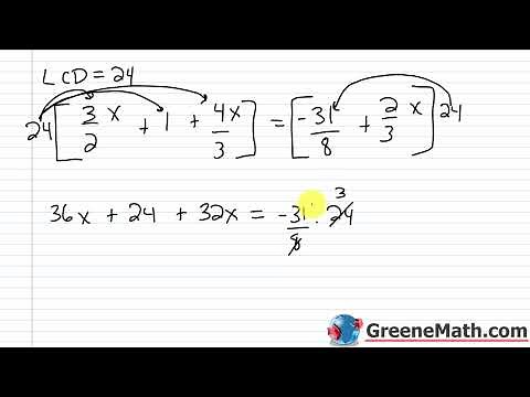 Algebra 1 Lesson #6 Solving Linear Equations with Fractions or Decimals