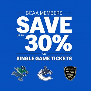 271K views · 30 reactions |  Game day savings all season long with your BCAA Membership! Save up to 30% on single game tickets online for the Vancouver Canucks, Abbotsford Canucks and Vancouver Warriors! Plus, grab some fresh gear from the Canucks Team Store and save 10% with your BCAA Membership! Head to www.bcaa.com/canucks to start saving today! | BCAA | Facebook