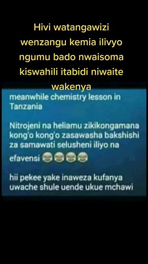 Chemistry Lesson in Tanzania Kiswahili