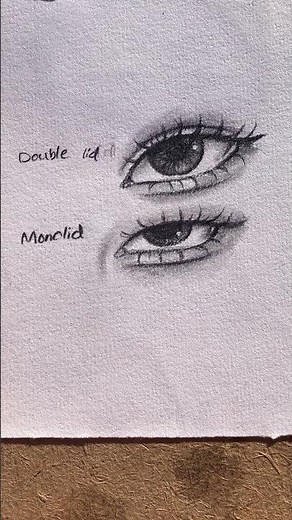 How to draw double lid vs. mono lid eye?#drawing#shortvideo#art