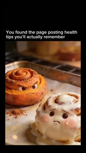 Animated Health on Instagram: "You can recreate your favorite comfort foods with smarter ingredient swaps. A sweet potato cinnamon roll uses mashed sweet potato as a base, adding fiber, natural sweetness, and nutrients compared to refined flour versions. Using cinnamon and a light yogurt-based glaze keeps flavor while lowering added sugar. Portobello mushroom pizza swaps traditional crust for a large mushroom cap, adding fiber and reducing refined carbs while still holding sauce, cheese, and top