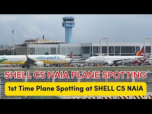 SHELL C5 gas station with an observation deck overlooking NAIA