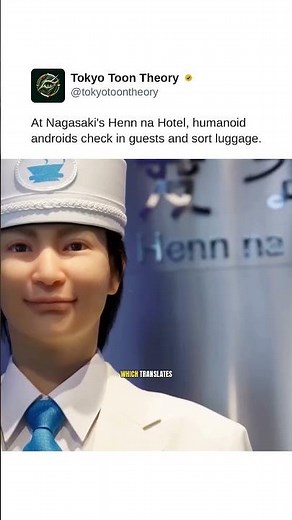 At Nagasaki's Henn na Hotel, humanoid androids check in guests and sort luggage.