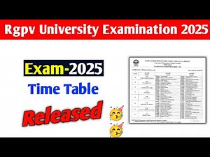 Rgpv time table released 🥳 || Rgpv exam-2025 update