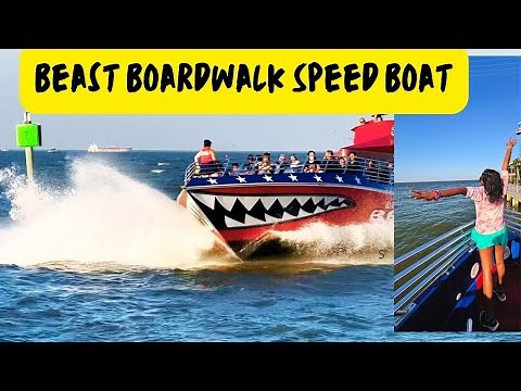 Most Thrilling BEAST Boardwalk Speed Boat Ride | Kemah Boardwalk | Texas