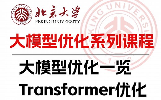 【精选】AI大模型微调优化课程:大模型优化方法一览;Transformer模型(时间复杂度)优化策略;大模型入门教程 人工智能LLM大模型技术原理